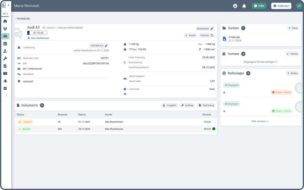 Fahrzeugdetailinformationen