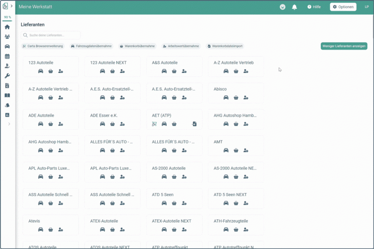 Über 250 Lieferantenschnittstellen in easyWerkstatt