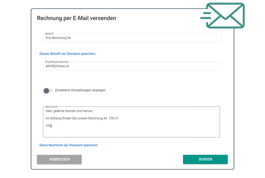 Rechnungen - Versand in easyWerkstatt