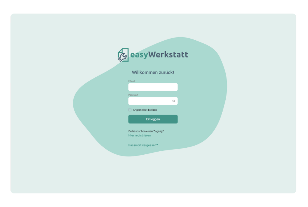 easyWerkstatt LogIn - Seite