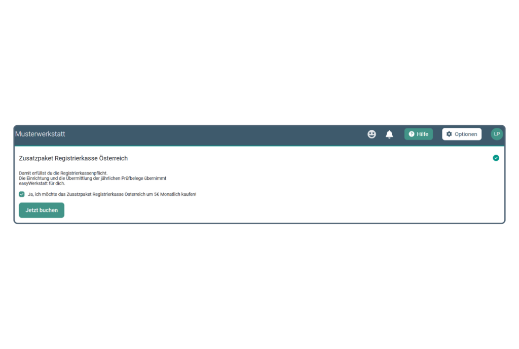Zusatzpaket Registrierkasse Österreich