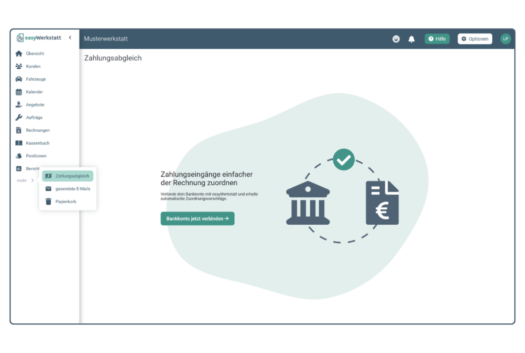 Zahlungsabgleich in easyWerkstatt