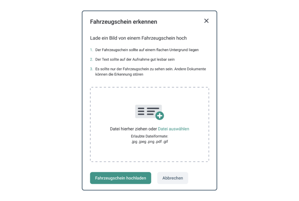 Zulassungsscheinscan