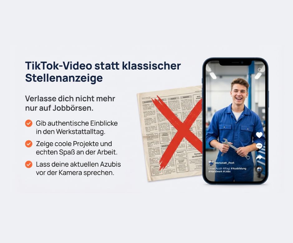 Social Media bzw. TikTok statt klassischer Stellenanzeige